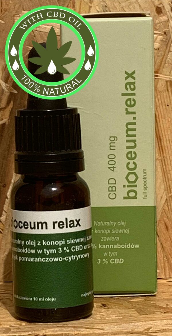 Olejek RELAX 3% CBD z pomarańczą i cytryną