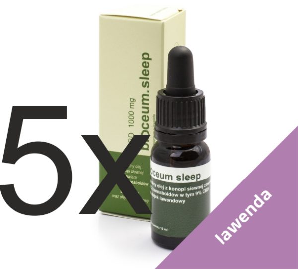 Zestaw 5 x Olejek SLEEP 9% + Lawenda 5000 mg CBD