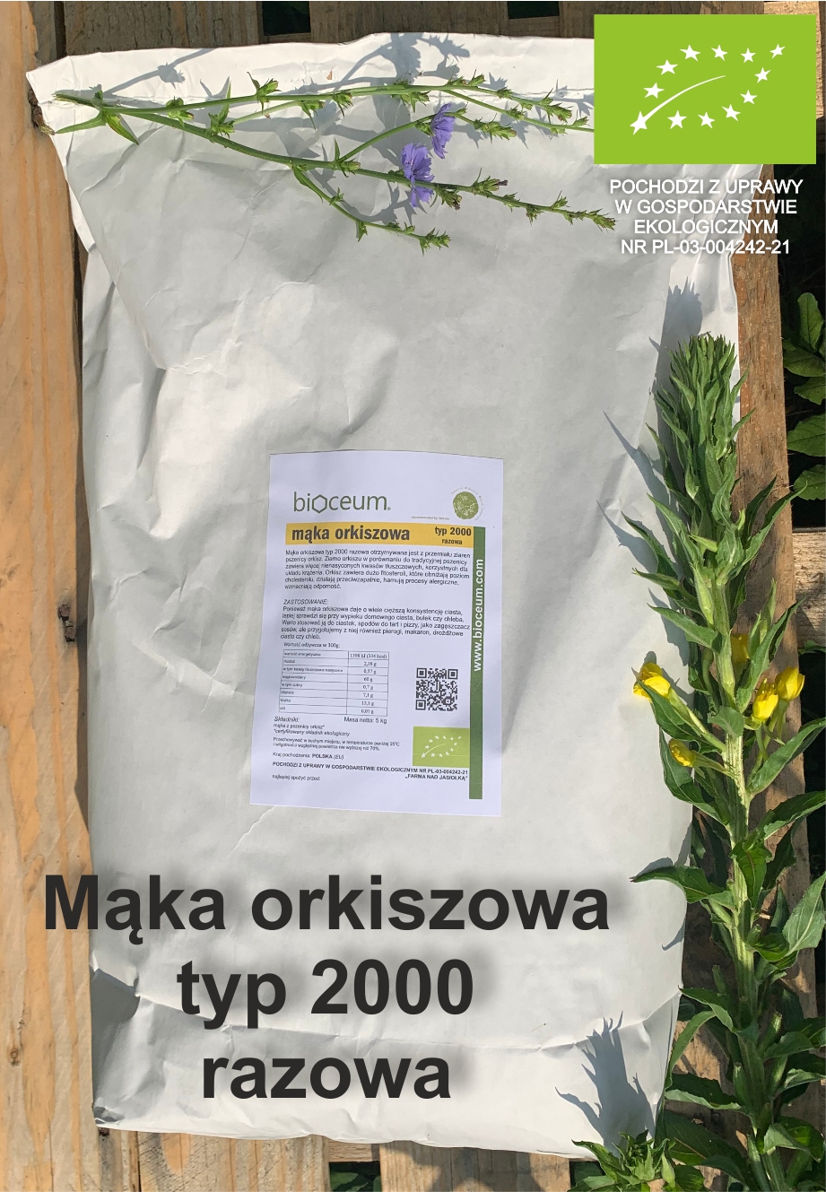 Mąka bio, typ 2000