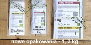 eko mąka i otręby orkiszowe w nowych opakowaniach