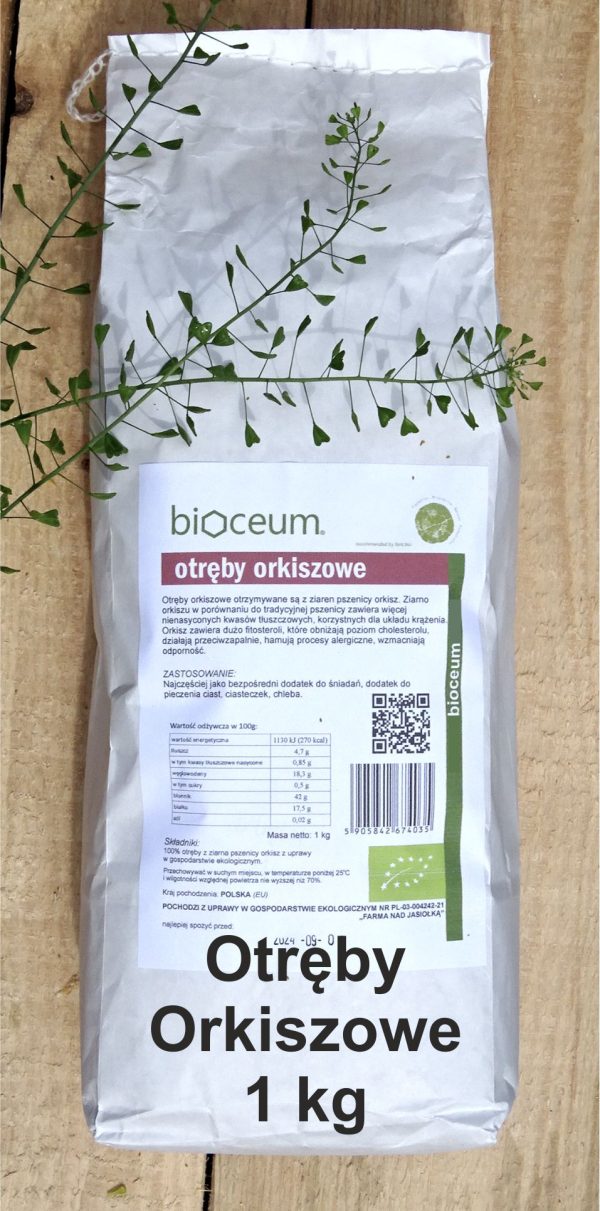 Ekologiczne otręby orkiszowe BIO - 1 kg - obrazek 2